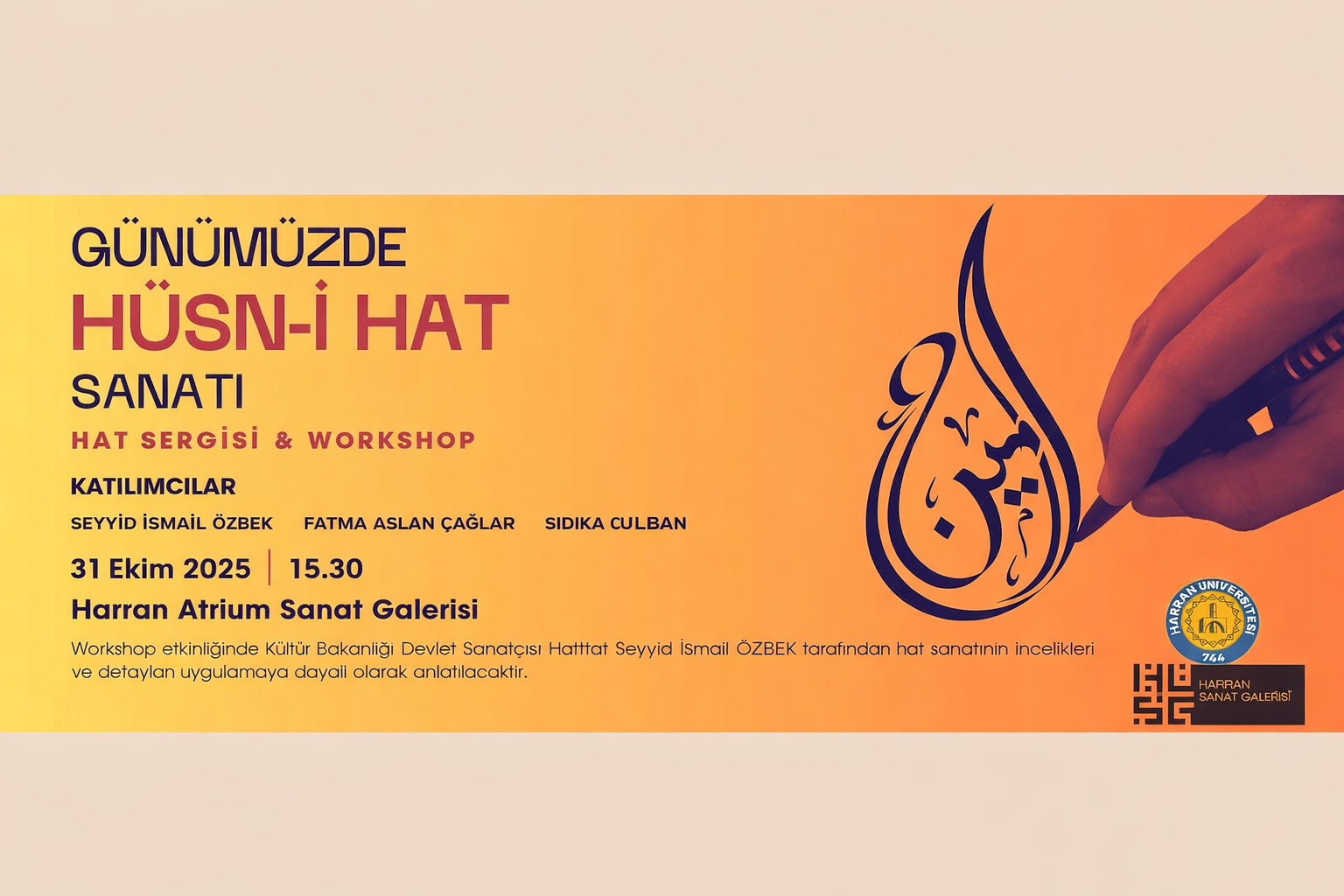 Günümüzde Hüsn-i Hat Sanatı Sergisi-Workshop